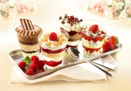 parfaits - entertainment, fun, yummy, foods, parfaits