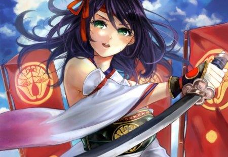 Anime Warrior, female, sexy, cute, warrior, girl, blade, anime