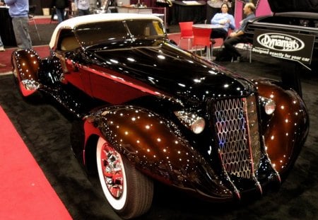 Auburn Speedster - oldtimer, red, dark, oldie