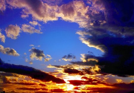 SUNSET CLOUDS - nature, sky, sunset, clouds