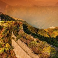 Sunset over the Great Wall