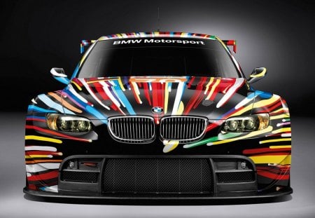 bmw racing car front view - bmw, colors, car, wheels