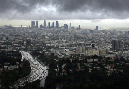 clouds over los angeles - over, california, clouds, los angeles