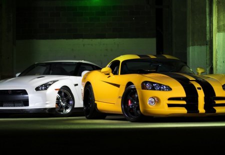 dodge viper and gtr cars - cars, gtr, dodge, viper