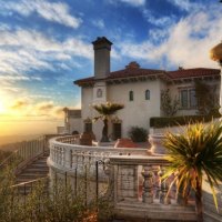 sunrise inside luxery mansion