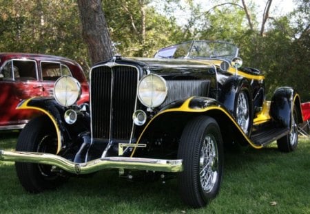 Wonderful Oldie - oldtimer, yellow, car, black