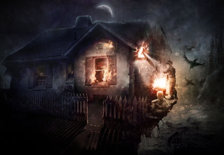 Haunted-House - people, children, place, house, haunted house