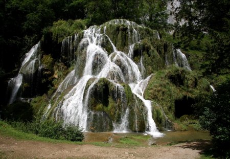 Tears of Nature - nature, forest, trees, waterfall