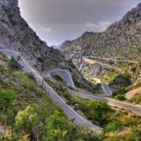 wonderful mountain road in spain