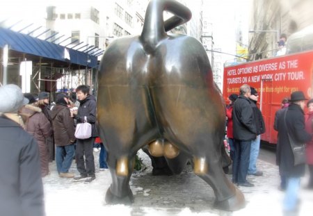 BULL market - stock, stock market, balls, bull, market, new york