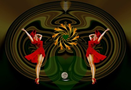 A Dime To Call My Baby - eye candy, collage, 3d, fractal, abstract