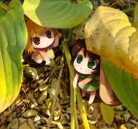 Chibi under the Leaf