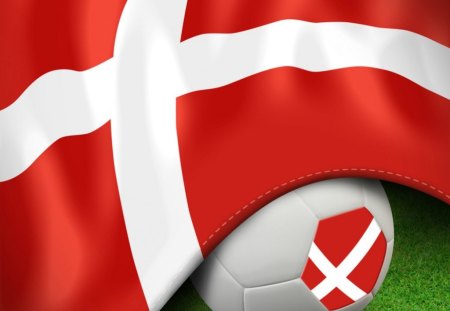 Danish flag football - soccer, football, denmark, flag, danish