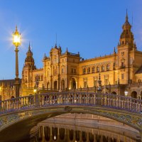 fantastic plaza in sevilla spain