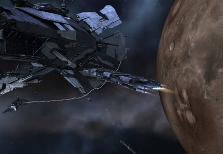 At Jita 44 - caldari, jita, charon, eve online, spaceships, videogame