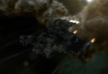 Falcon in Flight - spaceships, Caldari, EVE Online, Falcon, video games