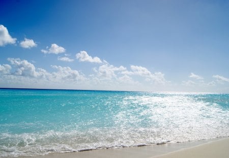 Beautiful Beach - beach, ocean, blue, waves