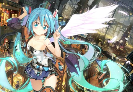 Hatsune Miku - hatsune miku, anime, vocaloid, anime angel