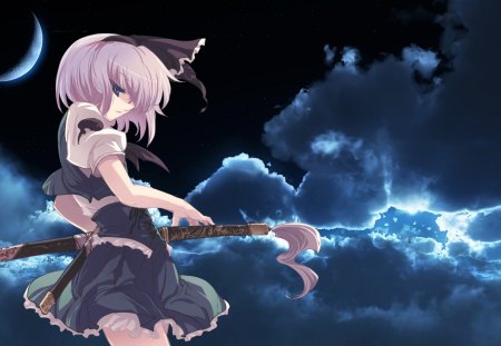 Touhou - anime, touhou, anime girl, katana