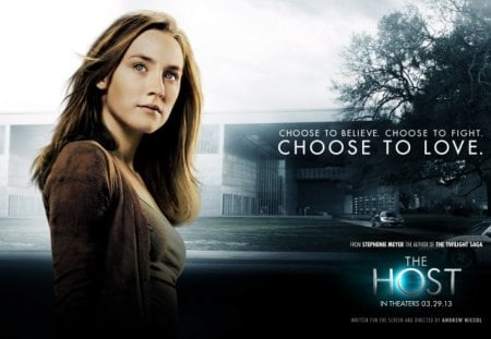 The Host (2013) - blue, girl, blonde, the host, wanda, actress, melanie, woman, movie, Saoirse Ronan