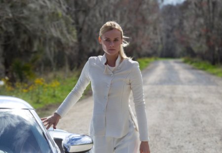 Diane Kruger - blonde, the host, beauty, diane kruger, actress, the seeker, white, nature, car, woman, movie