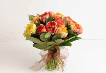 Pretty bouquet - nature, tulips, bouquet, flowers