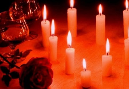 Candles and romantic.....2 great things