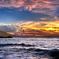 superb sea at sundown