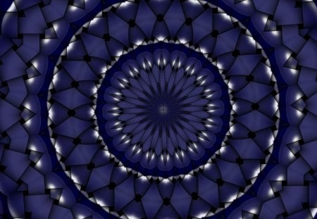 Blue  Kaleidoscope - Absrtact, Bubbles, K, Kaleidoscope, Blue