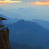 magnificent mountains in huangshan china