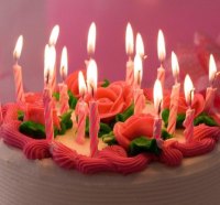 Pink birthday cake