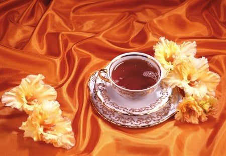 Still life - abstract, vase, porcelain, shades, beauty, spring, kettle, tea, still life, flowers, purple, scent, floral, candy, cup, other