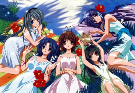 Welcome to paradise - fuko ibuki, kyou fujibayashi, nagisa furukawa, ryou fujibayashi, anime, kotomi ichinose, tomoyo sakagami, manga