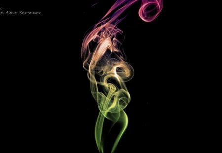 Abstract smoke 1 - coloured smoke, purple, christian almar rasmussen, colours, smoke, green, wallpaper