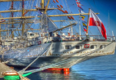 Dar Mlodziezy - dar mlodziezy, gdansk, sailing, poland, photo, sea