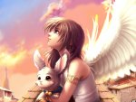 Angel and rabbit