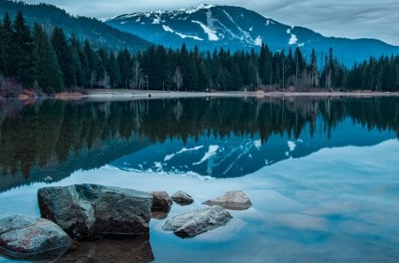 Winter Mountain View - mountain landscape, snowy mountain, winter mountain, snowcapped mountain, Winter Mountain View