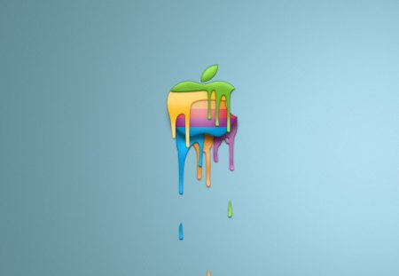 Apple Melted - Apple, Funny, Colors, Abstract