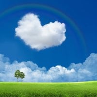 A heart in the clouds