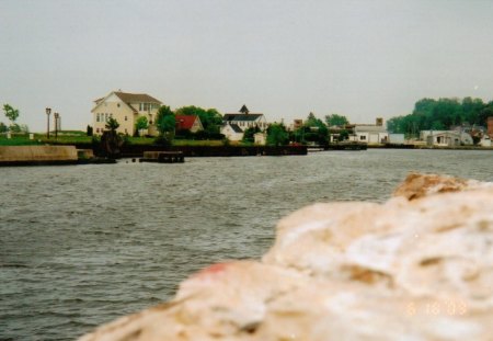 across the harbour - lakes, scenic, harbour, great lakes