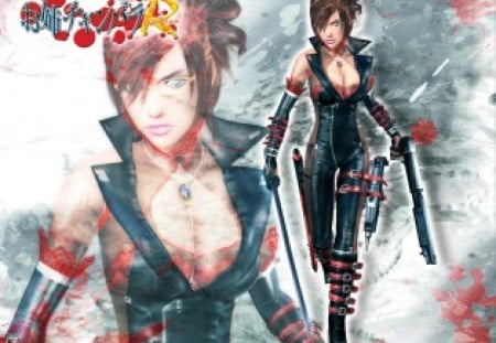 Reiko - game, female, onechanbara, guns, sword, weapons, reiko, glasses, katana, games, video games, video game