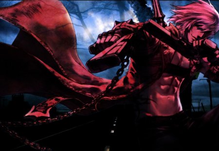 Dante - dmc, dante, game, anime, gun, chain, guns, weapons, trench coat, male, devil may cry, pistol, games, coat, video games, video game