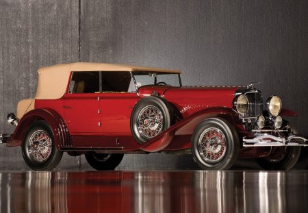 Duesenberg - oldtimer, convertible, oldie, red