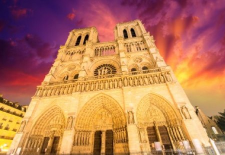 Notre Dame - sunshine, france, paris, cathedral, medieval, sunset, notre dame