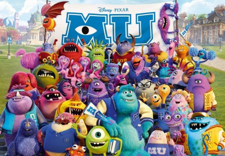 monsters university 2013 - movies, fun, monster inc, entertainment