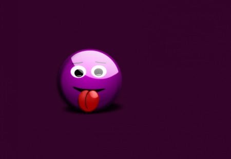 naughty smiley - abstract, smiley, purple, other