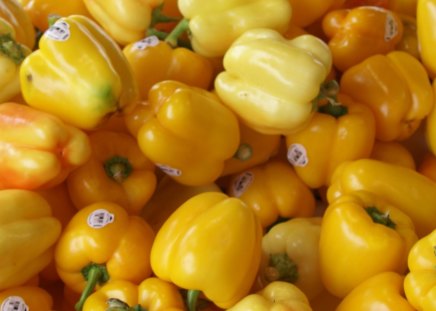 Yellow Peppers - peppers, produce, groceries, macro, market, vegetables, food