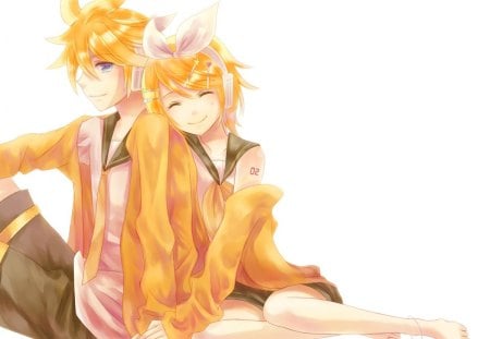 ~Contentment~ - len and rin kagamine, friendship, joy, vocaloid, blonde, love, anime, romance, siblings