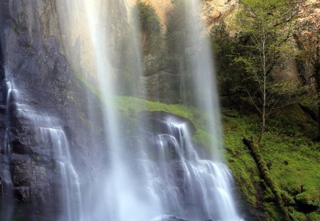 Silverfalls, Oregon - nature, waterfalls, trees, rocks