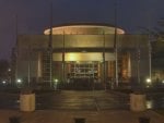 George W. Bush Library at night